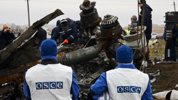 A photo of debris from the Malaysia Airlines Flight MH17 that was shot down over the Ukraine in July 2014. All 283 passengers and 15 crew on board died.