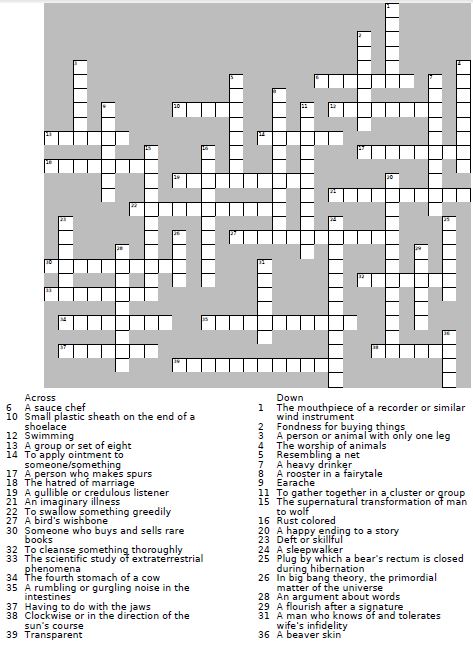 April Fools crossword