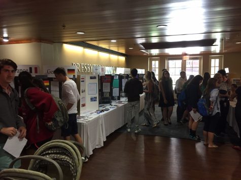 Students explore at the Study Abroad Fair