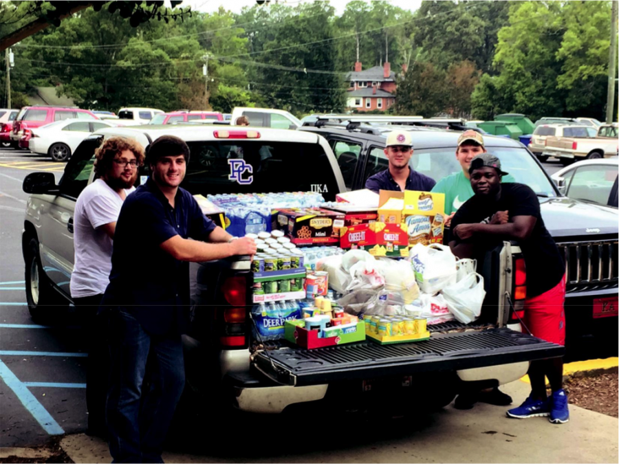 The flood relief efforts were made possible thanks to Pi Kapp, Pike and Sigma Nu. Photo courtesy of Blake Roberts.
