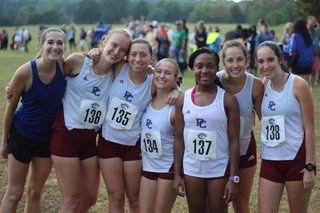 Members of the Womens Cross Country team during the September 2 meet.