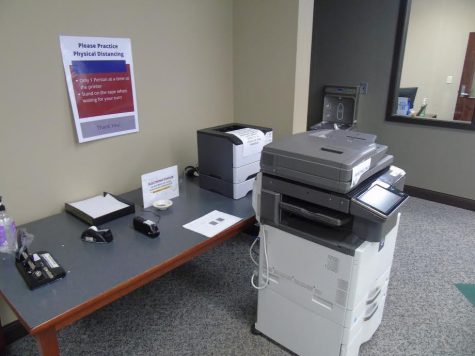 The current printing station at the Thomason Library.