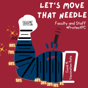Taylor Dement’s “Move that Needle” graphic incentivizing vaccination in student body. 