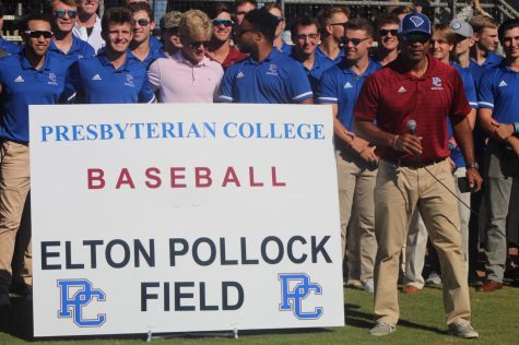 PC’s baseball stadium will now be named “Elton Pollock Field.” © Mitchell Mercer
