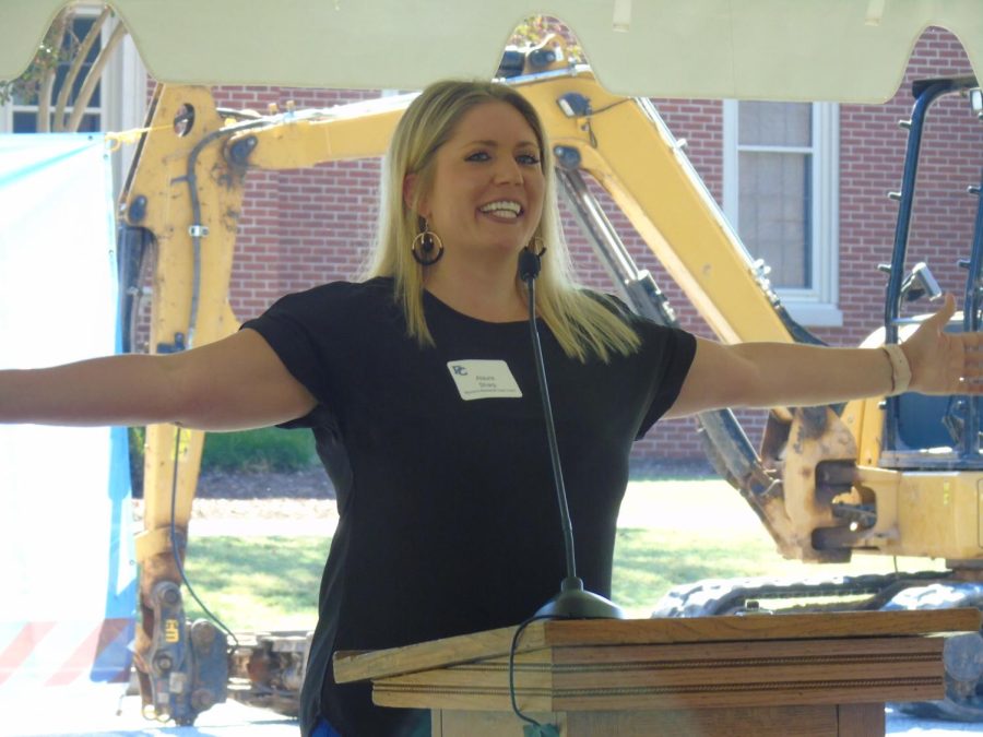 Blue Hose womens basketball coach Alaura Sharp express excitement for renovations to Templeton.