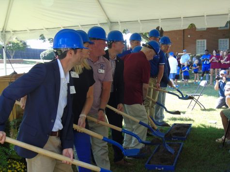 PC breaks ground on the athletic facility initiative project.