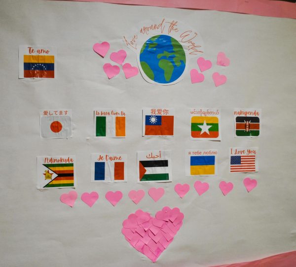 ResLife’s ‘Love around the world’ bulletin board in CIH
